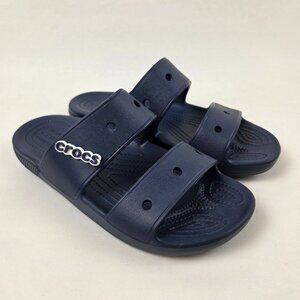 Crocs Sandal Slides Blue Two-Strap sz Womens 10 Mens 8 Waterproof Comfort